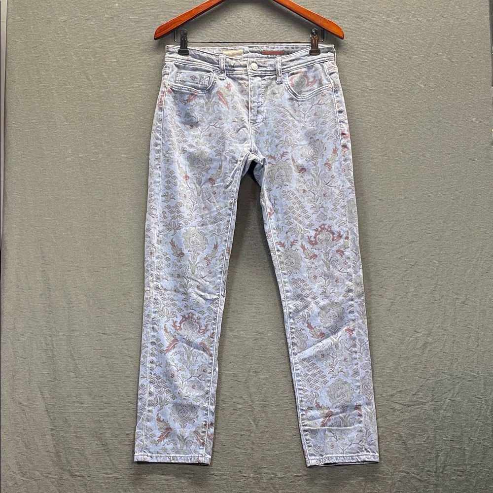 Anthropology Pilcro Gray Straight Pants Vintage Distressed Slim Boyfriend